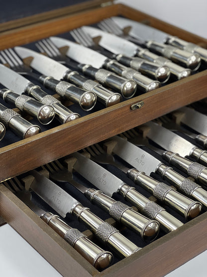 24 Piece Nickel Silver Cutlery Set